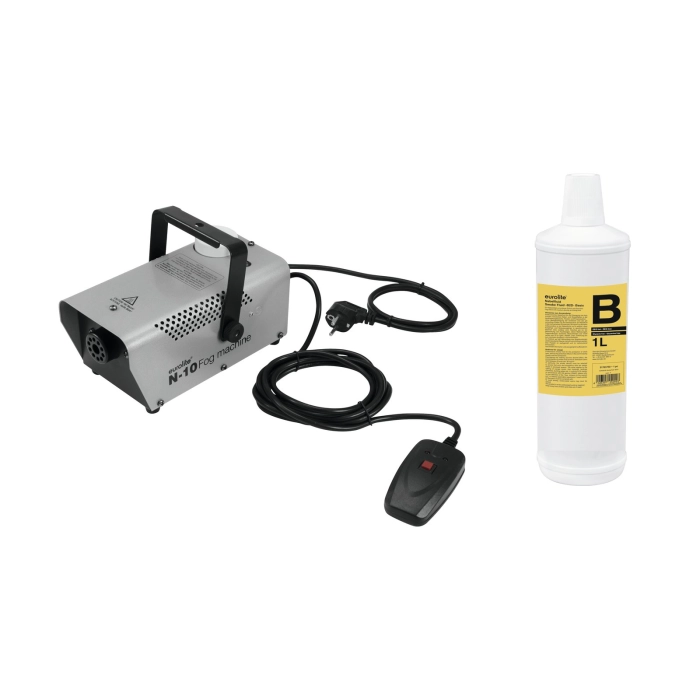 EUROLITE Set N-10 silver + B2D Basic Smoke Fluid 1l