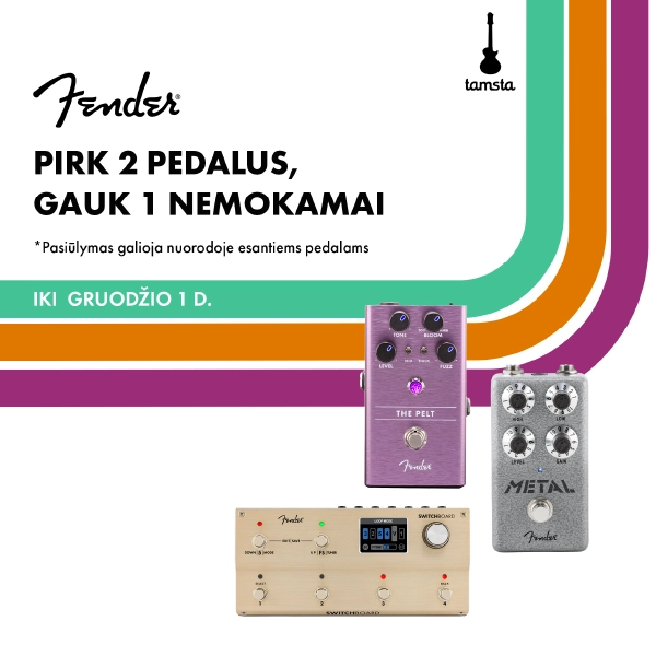 Fender 2+1 pedalai akcija