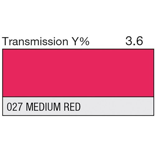 Apšvietimo Filtras LEE 027 - Medium Red