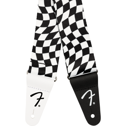 Diržas Fender Wavy Checkerboard Polyester Strap, Black/White