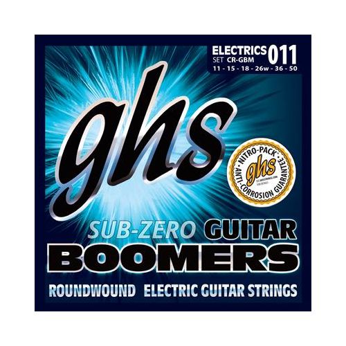 Stygos elektrinei gitarai GHS Sub-Zero Boomers 11- 50 CR-GBM
