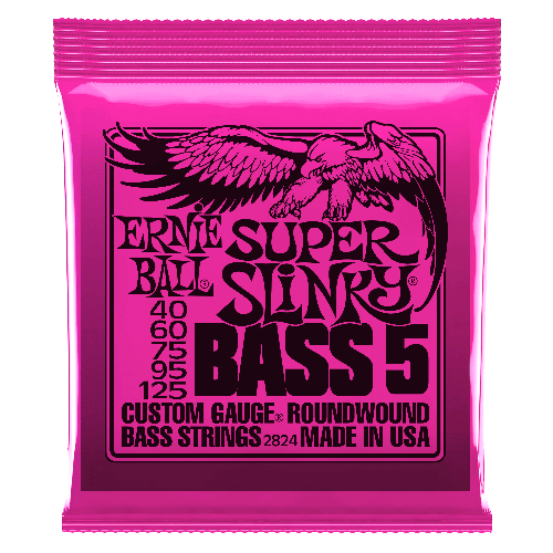 5-string bass guitar strings Ernie Ball Slinky Nickel Wound .040-.125 2824