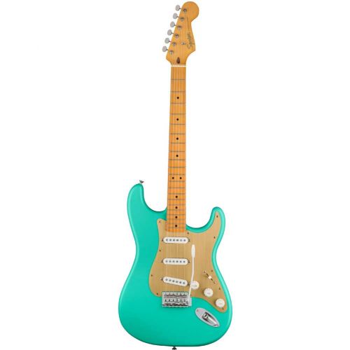Electric guitar Squier 40th Anniversary Stratocaster®, Vintage Edition, Maple Fingerboard, Gold Anodized Pickguard, Satin Sea Foam Green