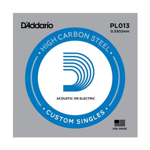 Styga akustinei/elektrinei gitarai D'Addario Steel .013 PL013