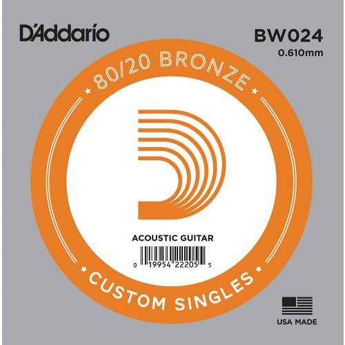 D'Addario Single 80/20 Bronze .024 BW024