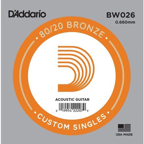 D'Addario Single 80/20 Bronze .026 BW026