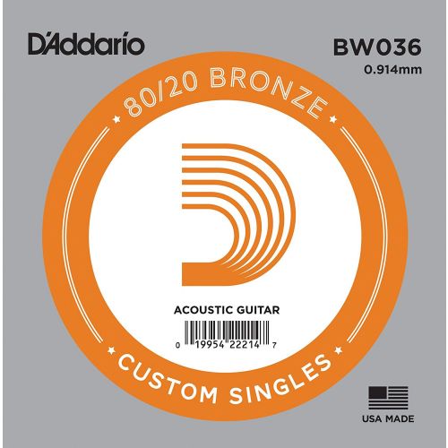 D'Addario Single 80/20 Bronze .036 BW036