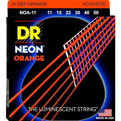 Stygos akustinei gitarai DR Neon Orange 11-50 NOA-11
