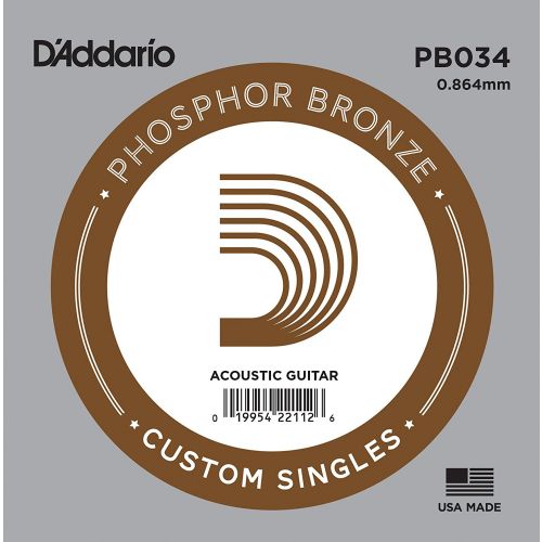D'Addario Single Phosphor Bronze .034 PB034