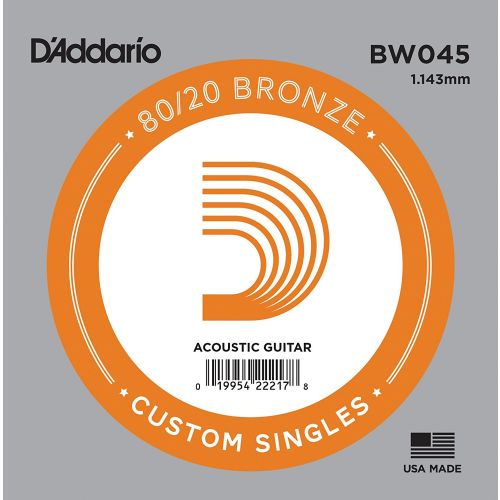 D'Addario Single 80/20 Bronze .045 BW045
