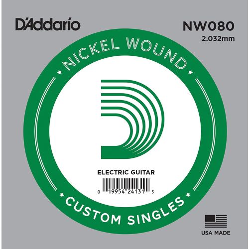 D'Addario Single Nickel Wound .080 NW080