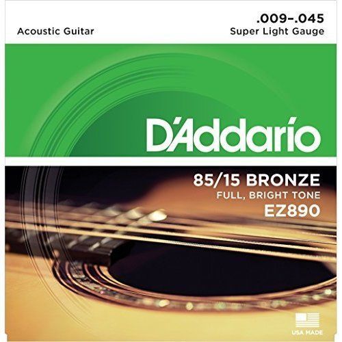 Acoustic guitar strings D'Addario 85/15 Bronze .009-.045 EZ890