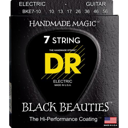 Stygos septynstygei elektrinei gitarai DR Black Beauties 10-56 BKE7-10