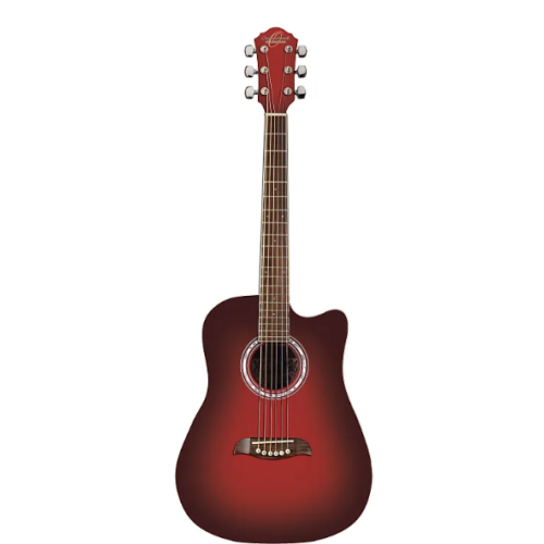 Acoustic guitar Oscar Schmidt OD45CRDBPAK-W-U Red Burst (with a bag, picks)
