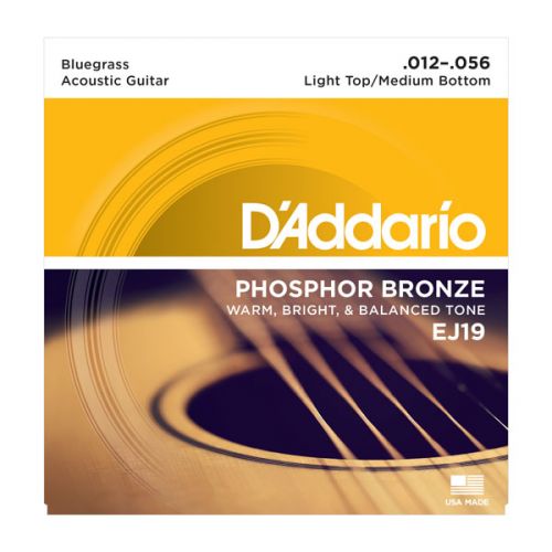 Acoustic guitar strings D'Addario Phosphor Bronze .012-.056 EJ19