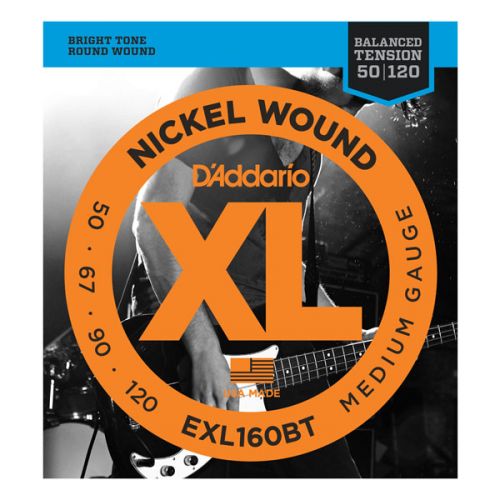 Bass guitar strings D'Addario Nickel Wound .050-.120 EXL160BT