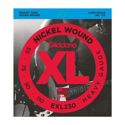 Bass guitar strings D'Addario Nickel Wound .055-.110 EXL230