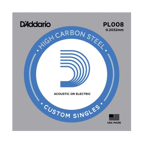 D'Addario Single Plain Steel .008 PL008