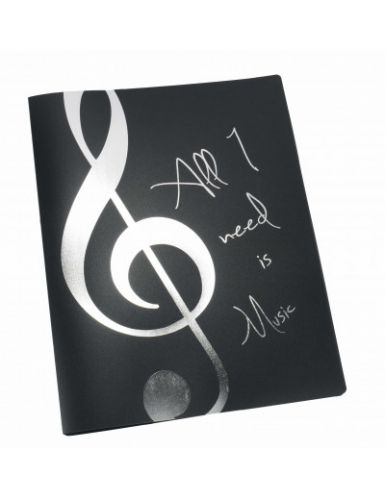 Folder for notes Agifty All I Need Is Music Silver