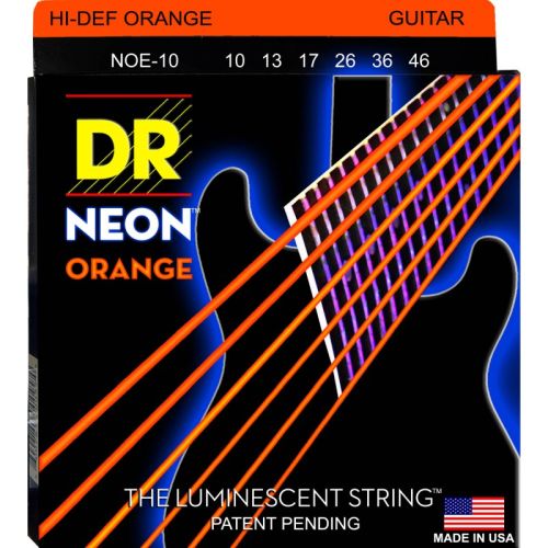 Stygos elektrinei gitarai DR Neon Orange10-46 NOE-10