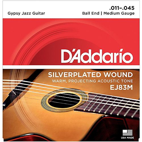 gypsy jazz guitar strings D'Addario Silverplated .011-.045 EJ83M