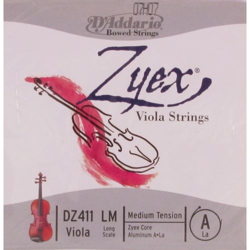 Viola strings D'Addario Zyex 4/4, Medium Tension 