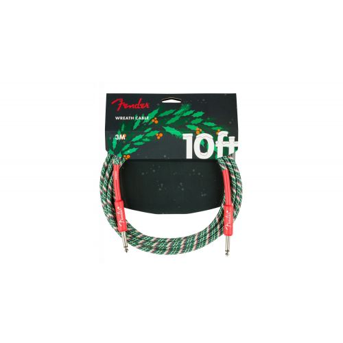 Instrument cable Fender Wreath Holiday Cable 10ft Red/Green