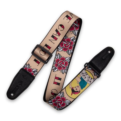 Levy's 2”-Wide Polyester Guitar Strap with American Neo-Traditional Rosie the Riveter Motif