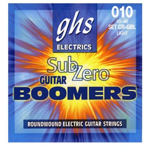 Stygos elektrinei gitarai GHS Sub-Zero Boomers 10-46 CR-GBL