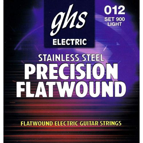 Stygos elektrinei gitarai GHS Stainless Steel Precision Flatwound 12-50