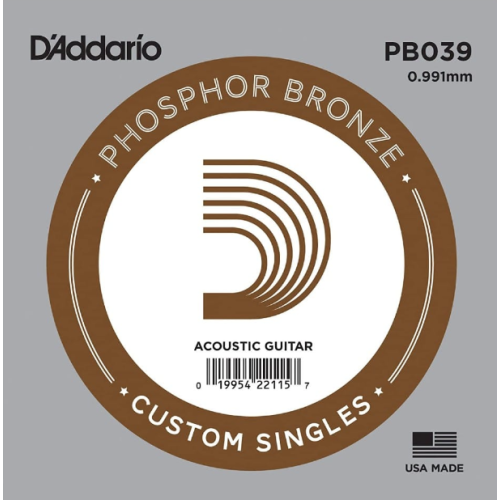 Pavienė styga D'addario Phosphor Bronze .039 PB039