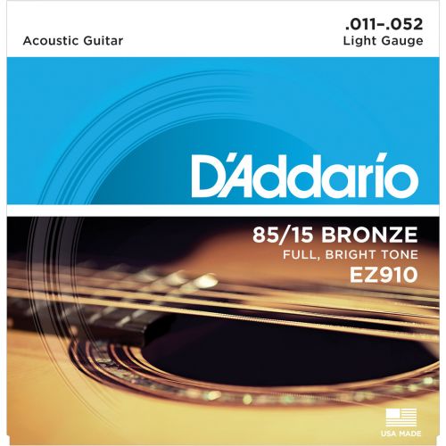 Acoustic guitar strings D'Addario 85/15 Bronze .011-.052 EZ910