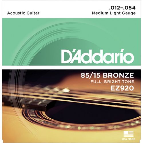 Acoustic guitar strings D'Addario 85/15 Bronze .012-.054 EZ920