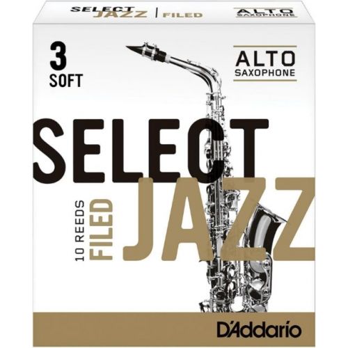 alto saxophone reed Rico Select Jazz 3 Soft RSF10ASX3S