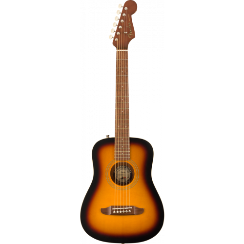 Akustinė gitara Fender su dėklu Redondo Mini, Sunburst