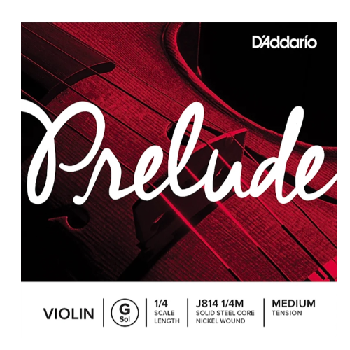 Violin string G 1/4 medium D'Addario Prelude J814 1/4M