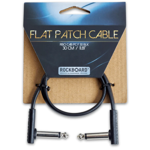 Laidas pedaliukams Warwick RockBoard Flat Patch Cable 30 cm, Black