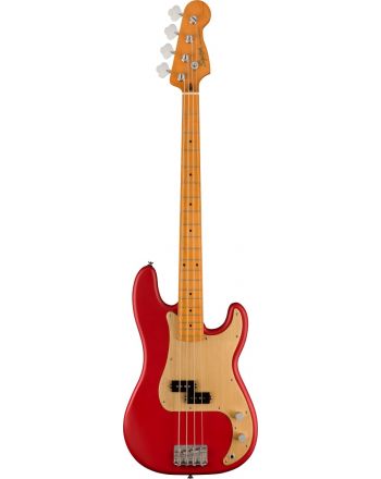 Bosinė gitara Squier 40th Anniversary Precision Bass®, Vintage Edition, Maple Fingerboard, Gold Anodized Pickguard, Satin Dakota Red