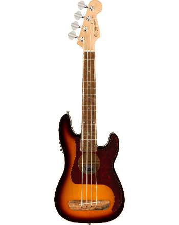 Ukulelė bosinė Fender Fullerton Precision Bass® Uke, Walnut Fingerboard, Tortoiseshell Pickguard, 3-Color Sunburst