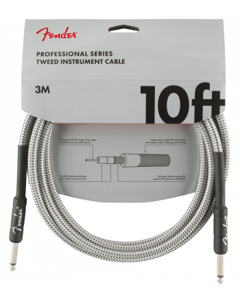 Instrument cable Fender 3 m. White Tweed