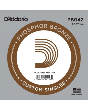Pavienė styga D'addario Phosphor Bronze .042 PB042
