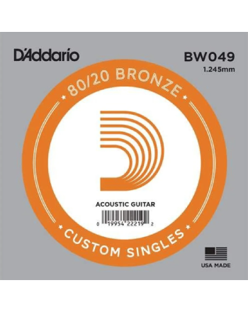 D'Addario Single 80/20 Bronze .049 BW049