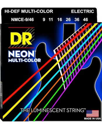 Stygos elektrinei gitarai DR Neon Multi-Color Coated 9-46 NMCE-9/46