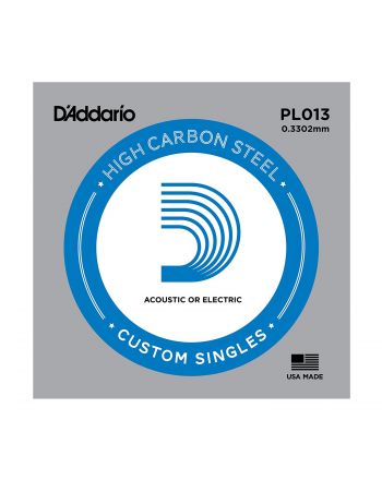 Styga akustinei/elektrinei gitarai D'Addario Steel .013 PL013