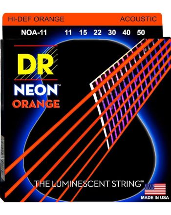 Stygos akustinei gitarai DR Neon Orange 11-50 NOA-11
