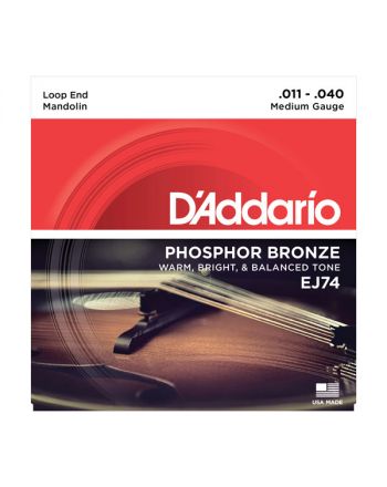 Mandolin strings D'Addario Phosphor Bronze .011-.040 EJ74