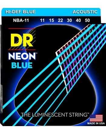Stygos akustinei gitarai DR Neon Blue 11-50 NBA-11