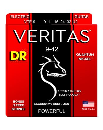 Stygos elektrinei gitarai DR Veritas 9-42 VTE-9