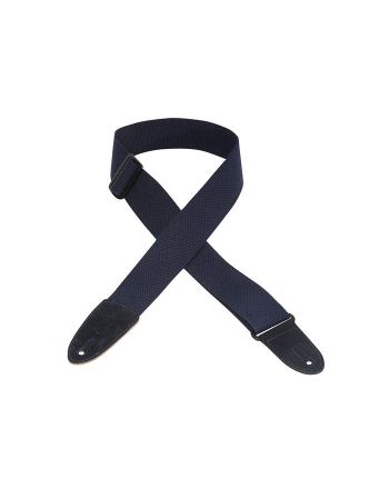 Diržas gitarai Levy's 2" Cotton Guitar Strap With Suede Ends And Tri-glide Adjustment. Adjustable To 58". Navy Color