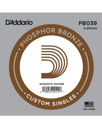 Acoustic guitar string D'addario Phosphor Bronze .039 PB039